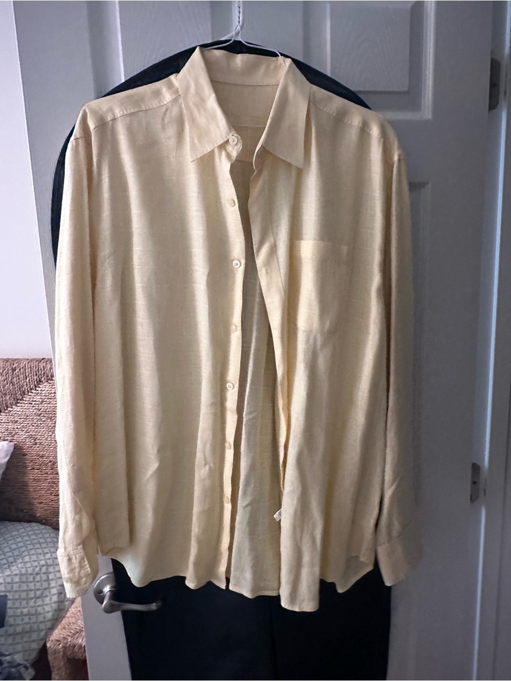 Tommy Bahama Cream Long-Sleeve Button-Down Shirt